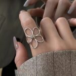1pcs  Open Ring For Women Minimalist Niche Design Versatile Fashion Index Finger Ring - Image 4