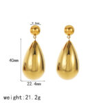 18K Gold Stainless Steel Dropper Earrings Eardrops - Image 4