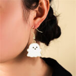 Halloween Earrings Cute Pumpkin Spooky Oil Drip Alloy Earrings Jewelry - Image 4