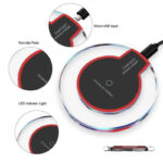 New Wireless Charging Dock Charger Crystal Round Charging Pad With Receiver For A-pple For Sanxing - Image 6