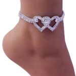 Personalized Double Heart Bracelet Anklet - Image 2