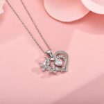 Ins Butterfly Love Necklace With Rhinestones Fashion Personality Hollow Heart-shaped Clavicle Chain Pendant Necklace For Valentine's Day - Image 7
