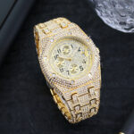 Full Diamond Three-eye Timing Sports Quartz Men's Watch - Image 6