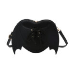Heart Shape Bag Strap Design Bat Wings One Shoulder Crossbody Bag - Image 5