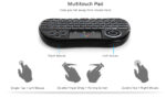 H9 Wireless Backlit Colorful Touch Remote Control Keyboard - Image 4