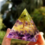 Pyramid Decoration Natural Crystal Gravel Energy Tower - Image 9