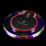 New Wireless Charging Dock Charger Crystal Round Charging Pad With Receiver For A-pple For Sanxing - Image 2