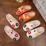 Lady's Flower Slippers Indoor Soft Bottom Cotton Slippers - Image 3