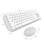 Wireless Keyboard And Mouse Set Girls Color Retro - Image 5