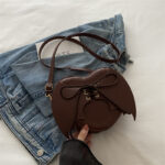 Heart Shape Bag Strap Design Bat Wings One Shoulder Crossbody Bag - Image 10