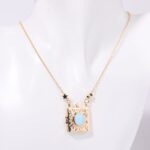 Retro Detachable Butterfly Shell Photo Frame Necklace - Image 9