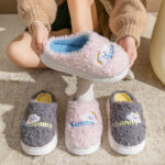 Cute Cartoon Cotton Slippers Thick Bottom Home Slippers Fashion Floor Bedroom Slipper Women Men Couples Warm House Shoes - Image 2
