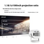Portable Projector Small Straight Projector For Home Use 180 Degrees Projection Angle Automatic Focus Home Video Projector - Image 7