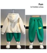 Boys' And Girls' Suit Fashionable Children's Clothing Spring And Autumn Sports Sweater - Image 4