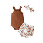 Baby Girl Clothing Ruffle Sleeveless Romper - Image 2