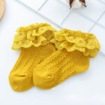 Baby Lace Socks Double Lace Princess Socks Baby Cotton Socks Dance Socks - Image 2