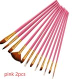 Set Of 12 Watercolor Acrylic Paint Brushes, Art Painting Pens, Nylon Brushes - Image 9