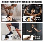 Multifunctional Push Up Board Home Strength Training Equipment With 15 Fitness Accessories Pilates Bar Resistance Band Roller Wheel Full Body Workout Home Gym Equipment - Image 8