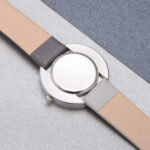 Women Watch Gray Contrast Leather Quartz Watch Women Watches Lovers Unisex Casual Ladies Wrist Watch Clock Relogio Feminino - Image 3