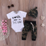 Army Green Letter Arrow Baby Hooded Set - Image 5