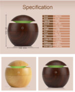 USB Aroma Essential Oil Ultrasonic Cold Steam Diffuser Air Humidifier Purifier 7 Color Change LED Night Light for Home Office - Image 2