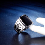 Vintage Men's Ring Jewelry Wholesale Black Dripping Men - Image 3