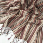 Fashion Men's Cotton And Linen Striped Brown Scarf  Long Shawl Japanese Unisex Style Fashion Scarves - Image 17