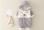 Baby''s Jumpsuit winter thickened cotton padded jacket baby clothes - Image 3