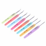 8pcs Set Crochet Hooks With Without Led Plastic Handle Knitting Needles Set 2.5 6mm Needle Sewing Kit Multicolour Sewing Tool - Image 8
