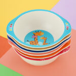 Kids Baby Natural Bamboo Fiber Bowls Cartoon Animal Dishes Baby Feeding Tableware Children Infant Toddler Portable Plates - Image 4