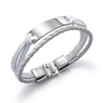 Black Multilayer Leather Bracelet For Men Bangle Jewelry - Image 7
