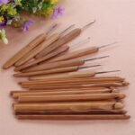 20PCS Lot Bamboo Crochet Hooks Knitting Weave Needles Set - Image 4