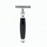 Factory Direct Sale Manual Black Resin Handle Men's Manual Shavers