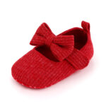 Bowknot Woolen Knit Baby Shoes Moccasins Princess Shoes Baby Shoes - Image 3