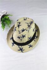 Summer Children Straw Hat Print Baby Hats Kids - Image 4