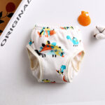 New Korean Wing Guard Baby Gauze Diaper Waterproof Diaper Cotton Diaper Pocket Baby Learning Pants Pull-Up Pants - Image 2