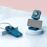 Mini Folding Usb Rechargeable Hanging Neck Fan - Image 4