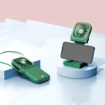 Mini Folding Usb Rechargeable Hanging Neck Fan - Image 3