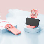 Mini Folding Usb Rechargeable Hanging Neck Fan - Image 2