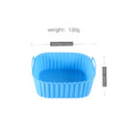Multicolor Edible Silicon Square Air Fryer Tray Suitable For Air Fryer - Image 3