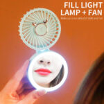 USB rechargeable makeup mirror fan - Image 4