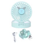 USB rechargeable makeup mirror fan - Image 3