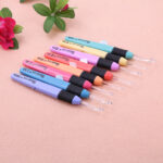 8pcs Set Crochet Hooks With Without Led Plastic Handle Knitting Needles Set 2.5 6mm Needle Sewing Kit Multicolour Sewing Tool - Image 3