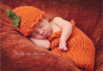 Handmade Wool Woven Baby Photo Clothing Pumpkin - Image 3