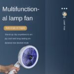 Desktop Electric Fan Clip Fan Rechargeable Office Student Dormitory With Desk Lamp Fan Wall Hanging Small Mute Fan - Image 4
