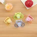 Love baby baby baby new baby pacifier anti automatically closed round head flat hair randomly issued - Image 2