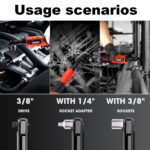 TQUAGGA 18V Cordless Electric Ratchet Wrench Set, Power Ratchet Wrench,Variable Speed With Batteries2,Torque 45ftlbs,Car Repair Tools, Power Tools,Hardware,Heavy Duty,Portable,Quick Charger - Image 6