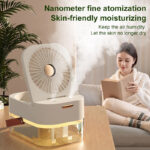 Humidifier Spray Fan Portable Fan Air Cooler Air Humidifier USB Mist Fan Desktop Fan With Night Light For Summer Home Appliance - Image 2