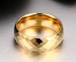 Men Ring Tungsten Jewelry Gold Color - Image 2