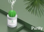 280ML Air Humidifier Soft LED Light Cactus Ultrasonic Aroma Essential Oil Diffuser For Home Car USB Mini Air Purifier - Image 8